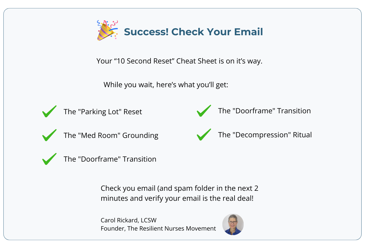 10 Second Reset Nurses Confirmed